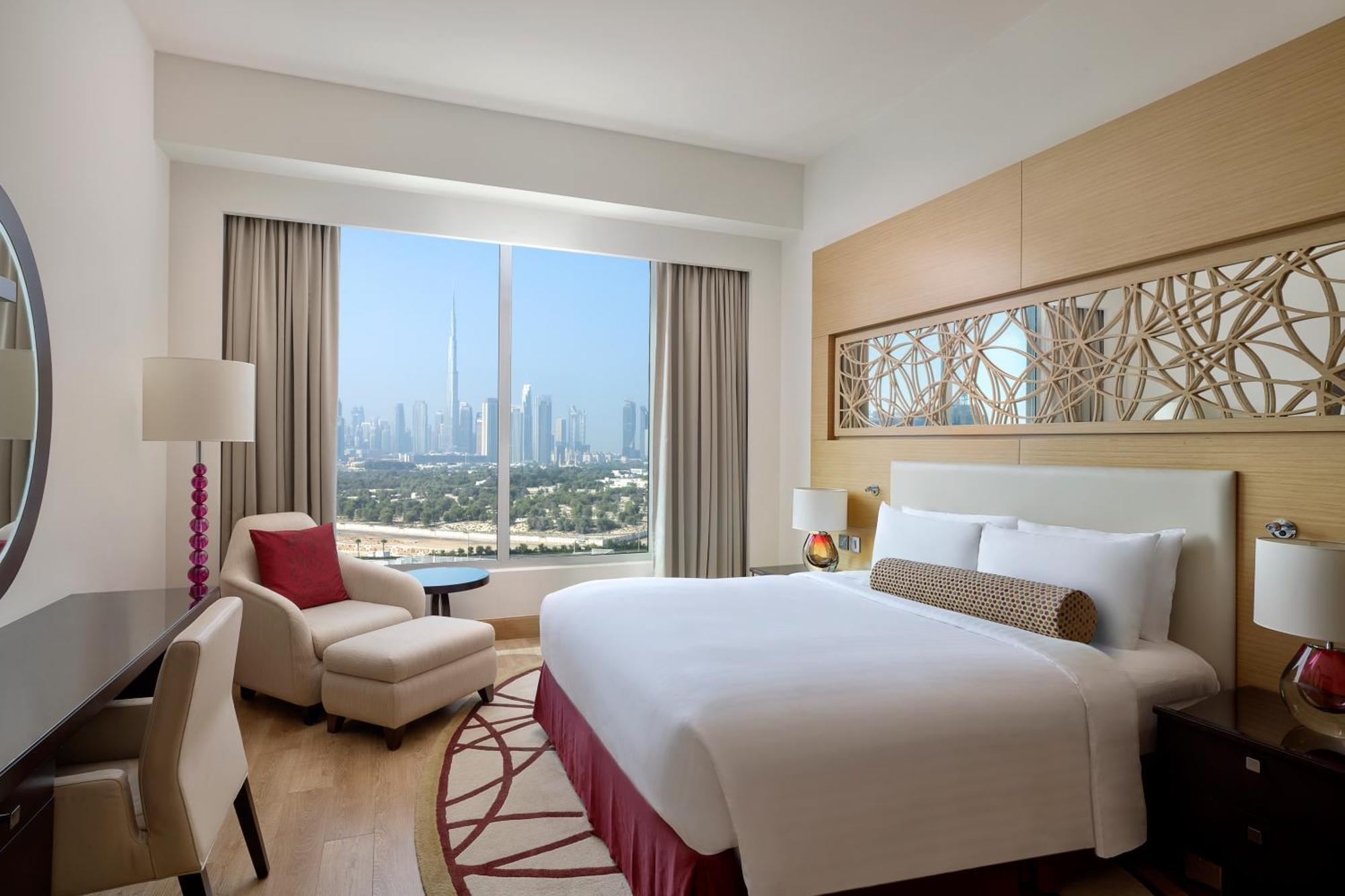 Marriott Executive Apartments Al Jaddaf, Dubai Exterior foto A bedroom at the hotel