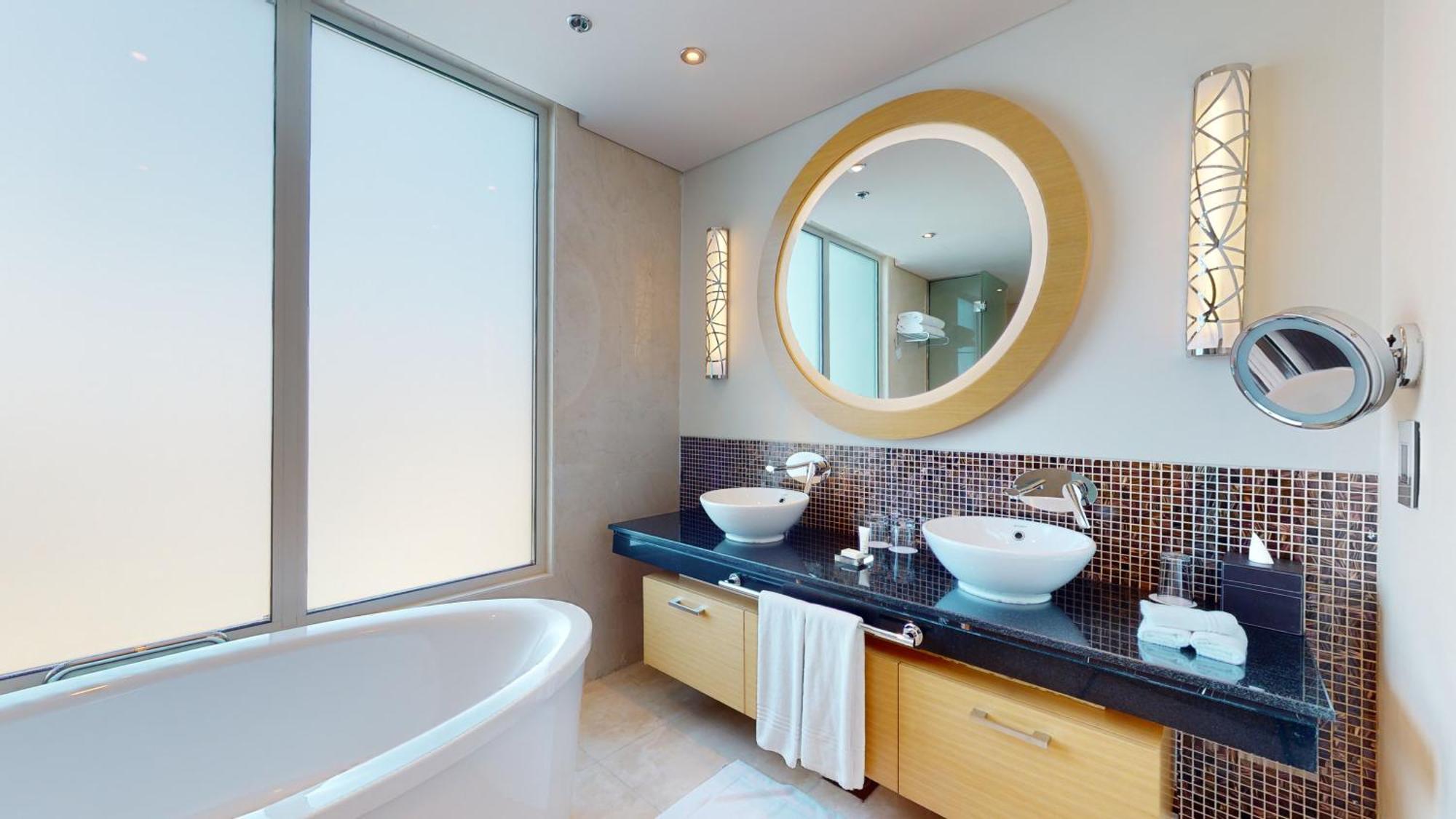 Marriott Executive Apartments Al Jaddaf, Dubai Cameră foto Bathroom